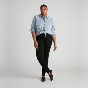 2/$30 NWT Universal Standard Seine High Rise 32" Skinny Jeans Black 7X #A1028